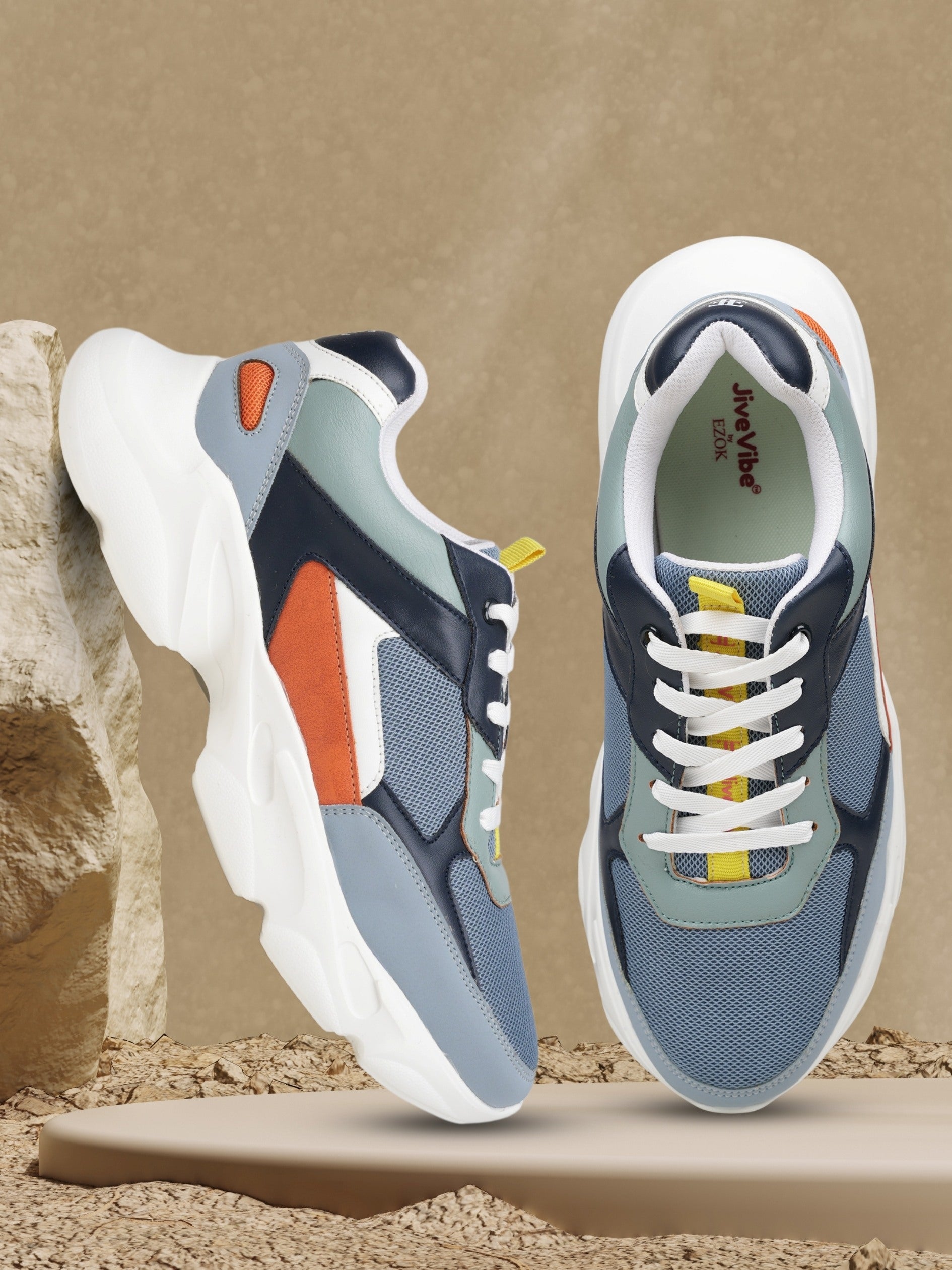 JiveVibe Men's Lace-Up Sneakers – Stylish & Comfortable